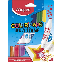 Canetinha-Hidografica-Color-Peps-Duo--Stamp-Carimbo-Caixa-com-8-Cores-Maped
